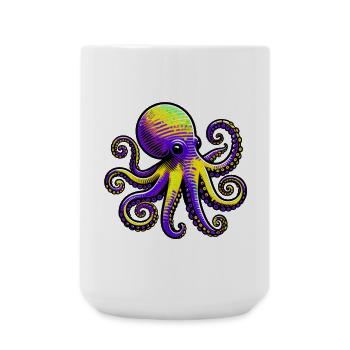 Pieuvre - Grande tasse 440 ml - blanc - Devant