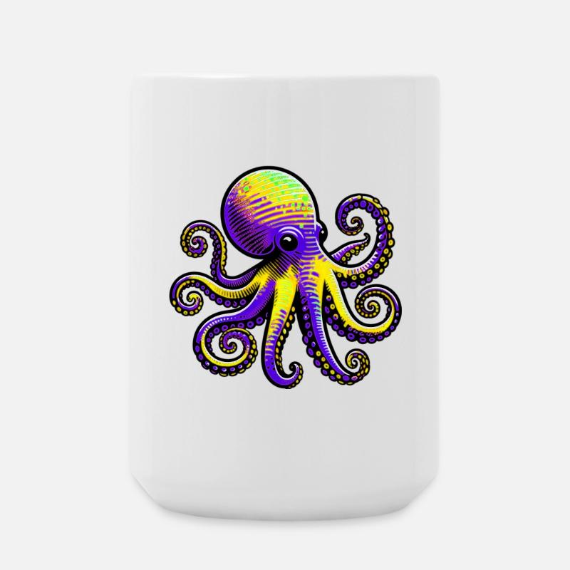 Krake - Große Tasse 440 ml - Weiß