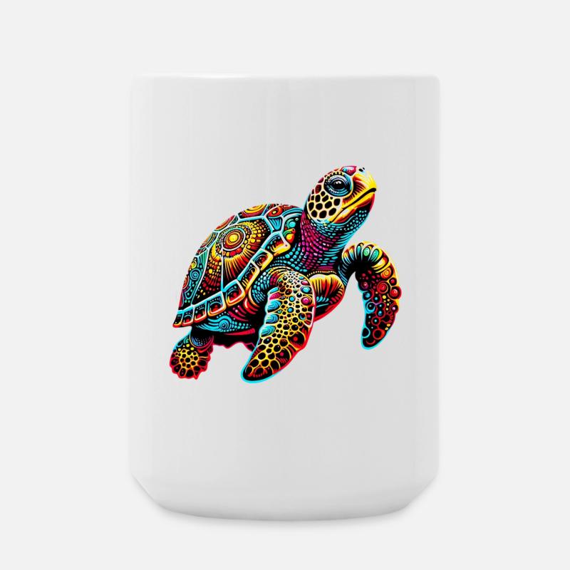 Schildkröte - Große Tasse 440 ml - Weiß
