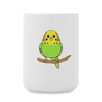 Wellensittich - Große Tasse 440 ml - Weiß - Vorne