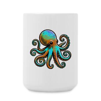 Pieuvre - Grande tasse 440 ml - blanc - Devant
