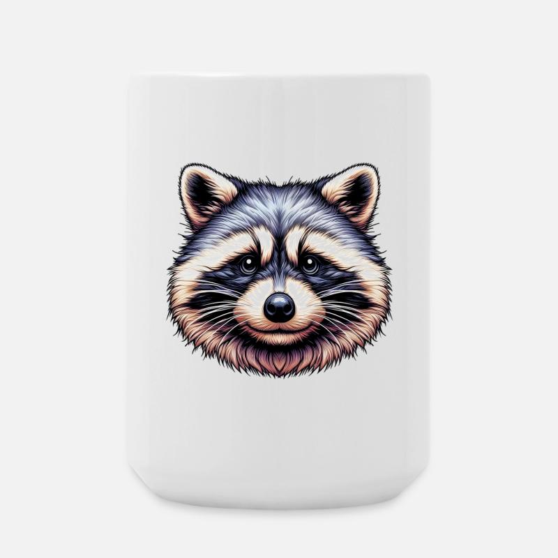 Waschbär - Große Tasse 440 ml - Weiß