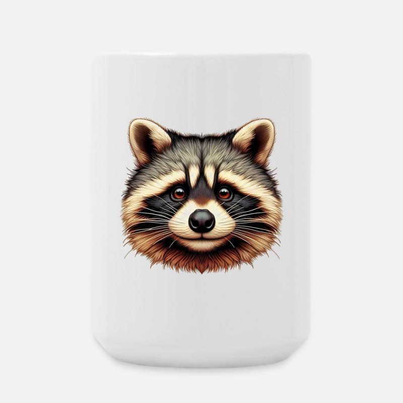 Waschbär - Große Tasse 440 ml - Weiß