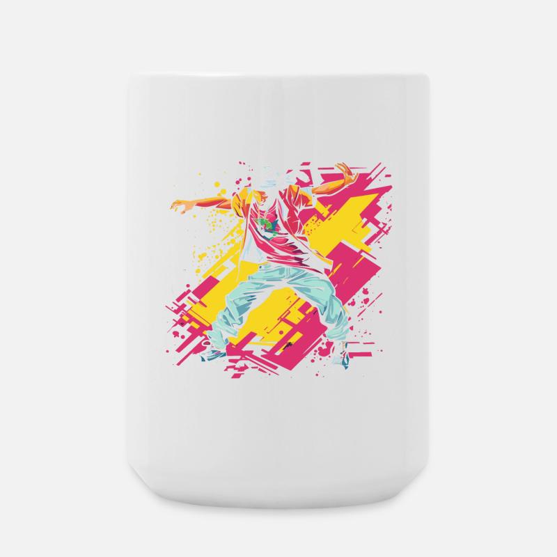 Breakdancer Graffiti - Grande tasse 440 ml - blanc