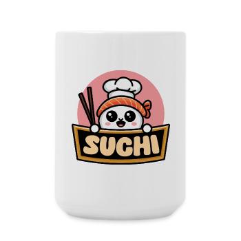 Kawaii Sushi Chef: Fun Sushi - Large Mug 440 ml - white - Front