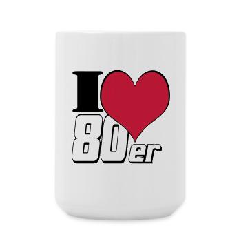 80s Party Retro Fun , Theme Party Shirt 80s (25) - Large Mug 440 ml - white - Front