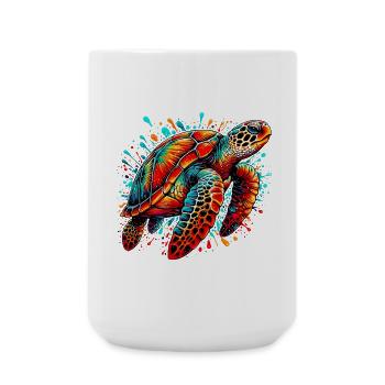 Turtle - Large Mug 440 ml - white - Front