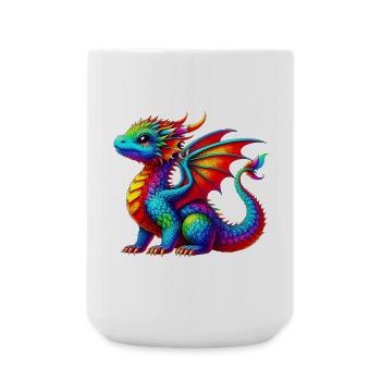 Drache - Große Tasse 440 ml - Weiß - Vorne