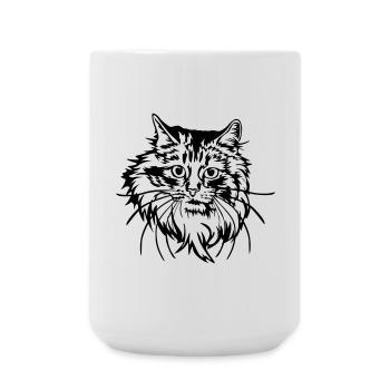 Norwegian Forest Cat - Large Mug 440 ml - white - Front