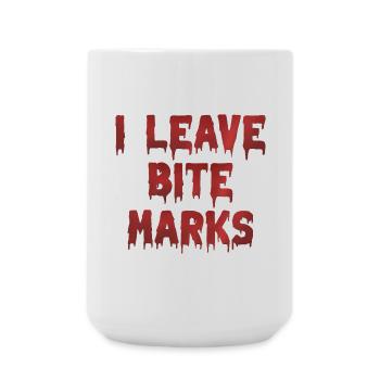 Traces de sang de la marque de morsure - Grande tasse 440 ml - blanc - Devant