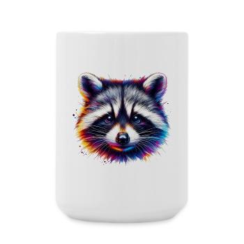 Waschbär - Große Tasse 440 ml - Weiß - Vorne