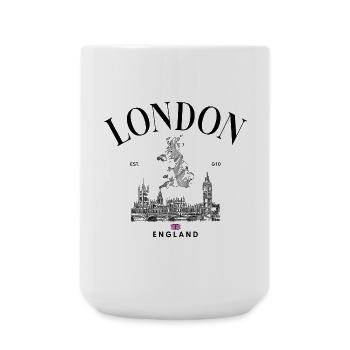 Tiny Union Jack on Black - Large Mug 440 ml - white - Front