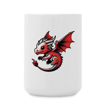 Drache - Große Tasse 440 ml - Weiß - Vorne