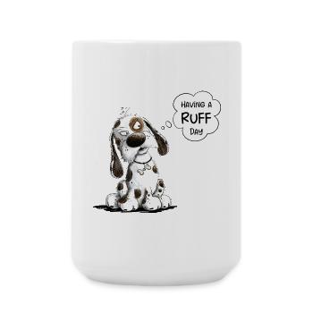 Nope Dog Saying Having A Ruff Day - Large Mug 440 ml - white - Front