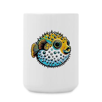 Kugelfisch - Große Tasse 440 ml - Weiß - Vorne