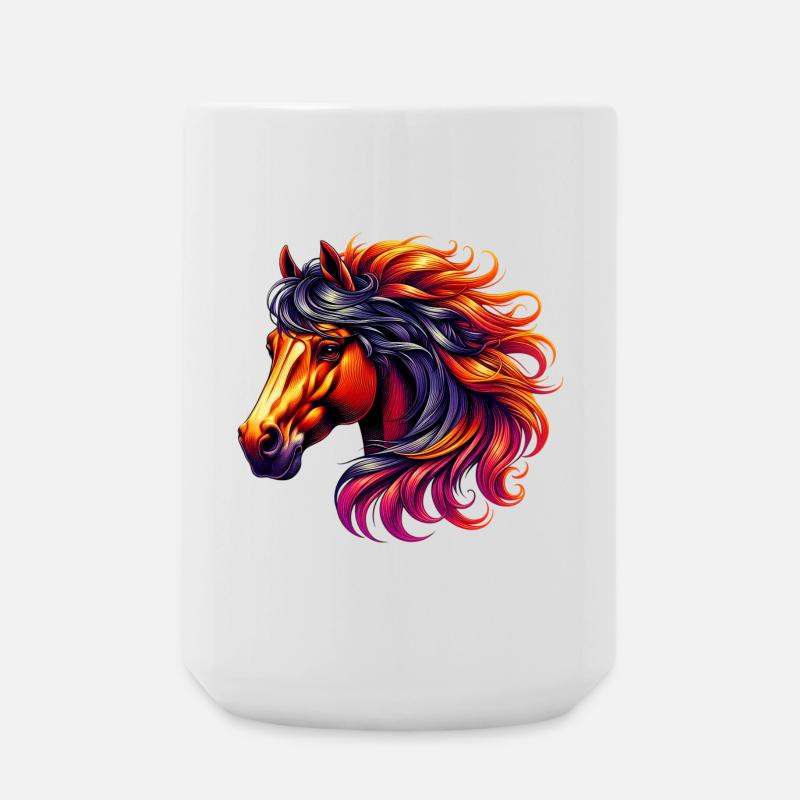Cheval - Grande tasse 440 ml - blanc