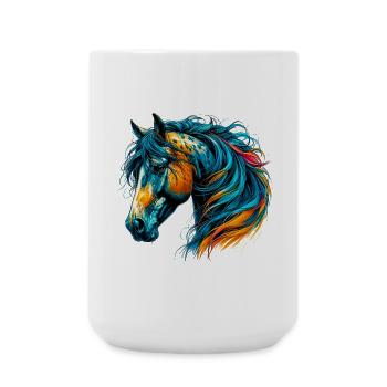 Pferd - Große Tasse 440 ml - Weiß - Vorne