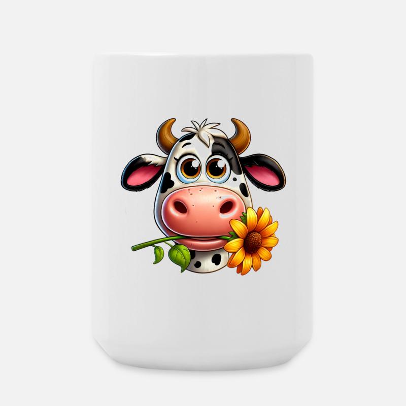 Kuh - Große Tasse 440 ml - Weiß