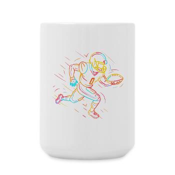 Footballer Line Art - Large Mug 440 ml - white - Front