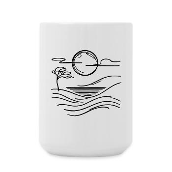 Minimalist Nature – Moon Landscape - Large Mug 440 ml - white - Front