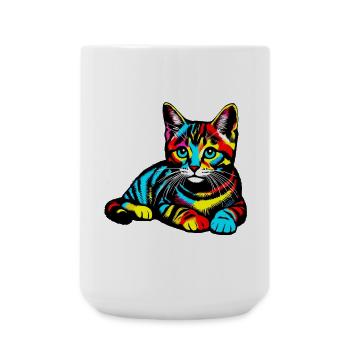 Cat - Large Mug 440 ml - white - Front