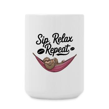 Sip, Relax, Repeat - Large Mug 440 ml - white - Front