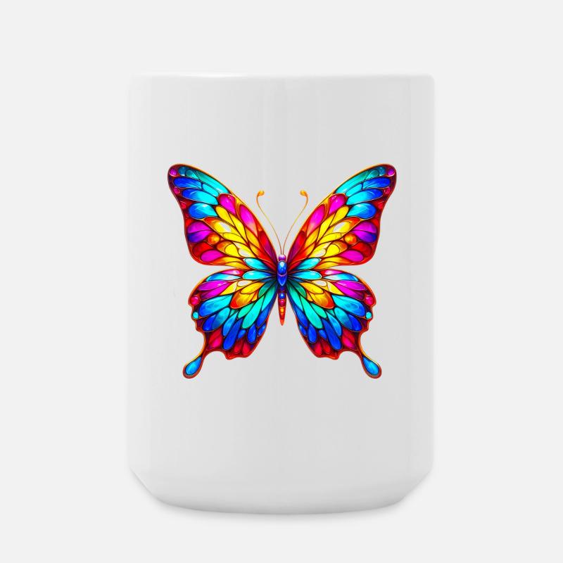 Schmetterling - Große Tasse 440 ml - Weiß