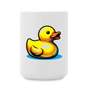 Ente Ente Ente Ente Ente - Große Tasse 440 ml - Weiß - Vorne