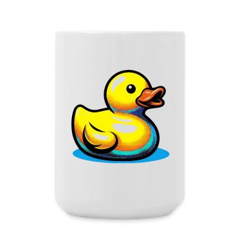 Ente Ente Ente Ente Ente - Große Tasse 440 ml - Weiß - Vorne