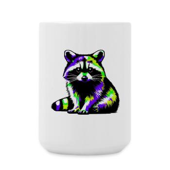 Waschbär - Große Tasse 440 ml - Weiß - Vorne