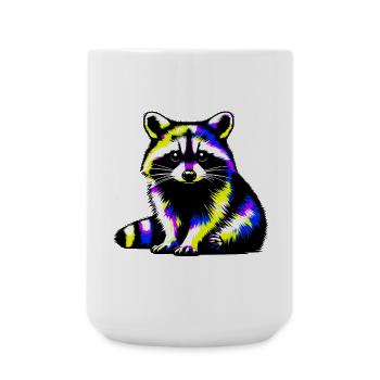 Waschbär - Große Tasse 440 ml - Weiß - Vorne