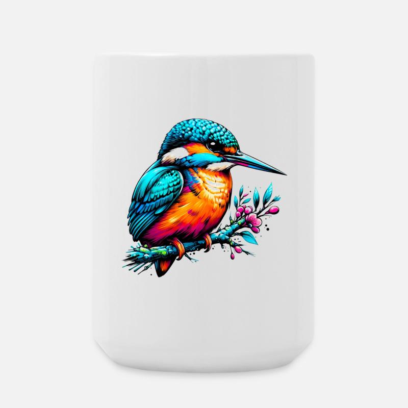 Eisvogel - Große Tasse 440 ml - Weiß