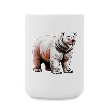 White polar bear - Large Mug 440 ml - white - Front