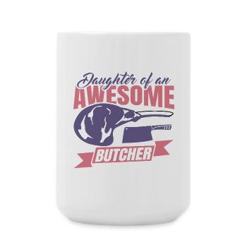 Tochter eines Metzgers - Große Tasse 440 ml - Weiß - Vorne