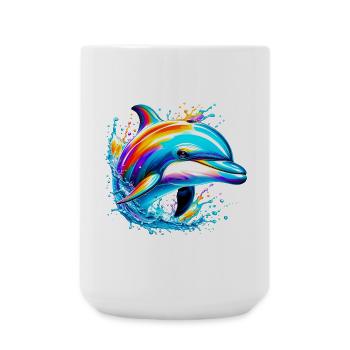 Delfin - Große Tasse 440 ml - Weiß - Vorne