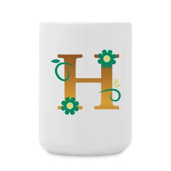 H - Large Mug 440 ml - white - Front