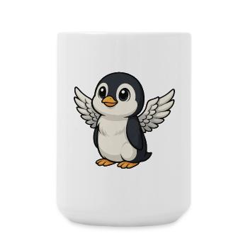 Cute Penguin Angel - Large Mug 440 ml - white - Front