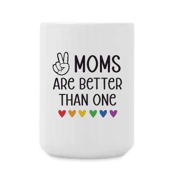 Mois de la fierté LGBTQ - Deux mamans valent mieux qu’une - Grande tasse 440 ml - blanc - Devant