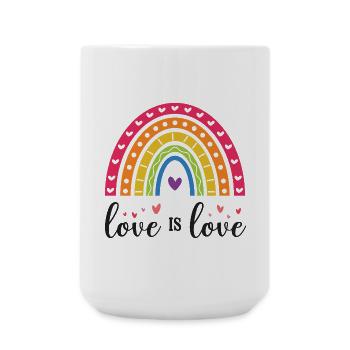 LGBT Pride Month - Love is Love - Large Mug 440 ml - white - Front