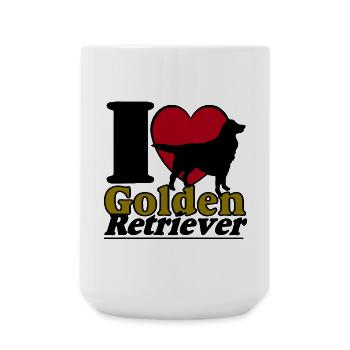 Golden Retriever , j’adore ........................ - Grande tasse 440 ml - blanc - Devant