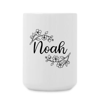 Noah | Name of Name | Vectorgraphic ! - Large Mug 440 ml - white - Front