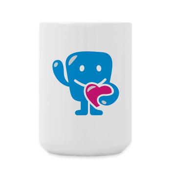 monstre avec le coeur - monstre avec le coeur - Grande tasse 440 ml - blanc - Devant