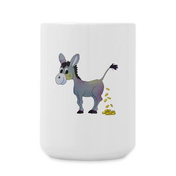 Goldesel - Große Tasse 440 ml - Weiß - Vorne