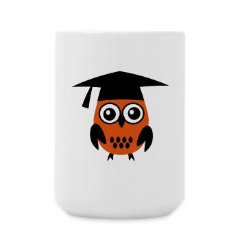6061912 119208075 Eule - Große Tasse 440 ml - Weiß - Vorne