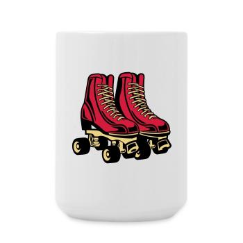 2541614 135123868 Roller Skate - Grande tasse 440 ml - blanc - Devant