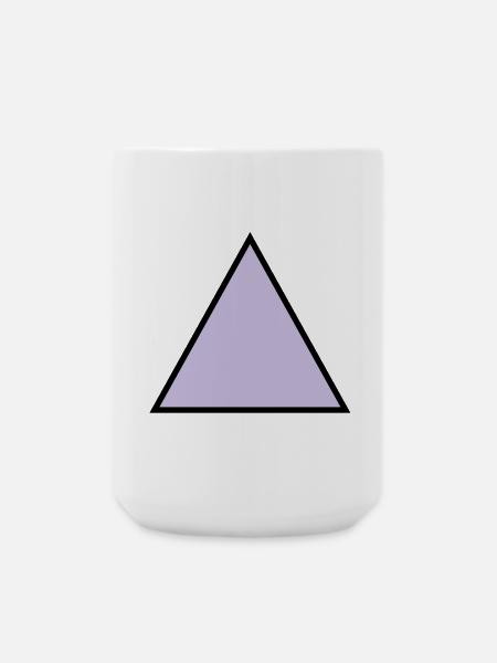 hipster triangle triangle shape - Large Mug 440 ml - white