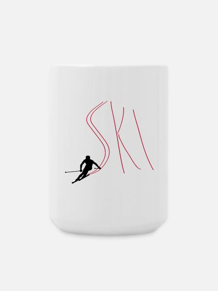 Ski - Große Tasse 440 ml - Weiß