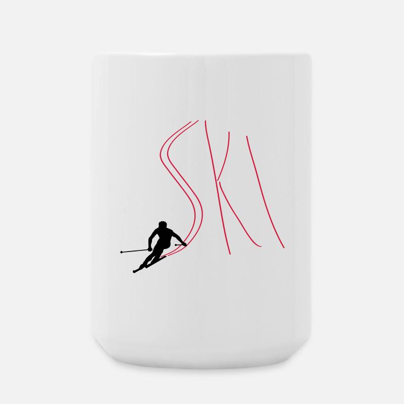 Ski - Große Tasse 440 ml - Weiß