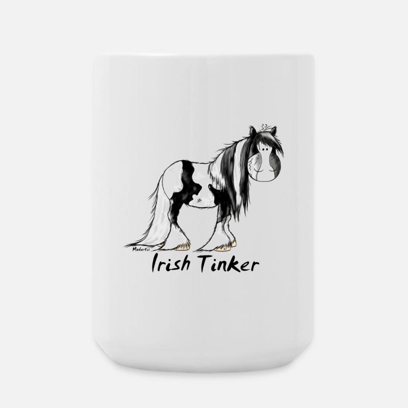 Pfiffiger Irish Tinker - Gypsy Cob - Große Tasse 440 ml - Weiß