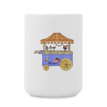 Eiscreme - Große Tasse 440 ml - Weiß - Vorne